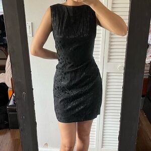 Vintage Black Tonal Leopard print Aline shift sleeveless dress